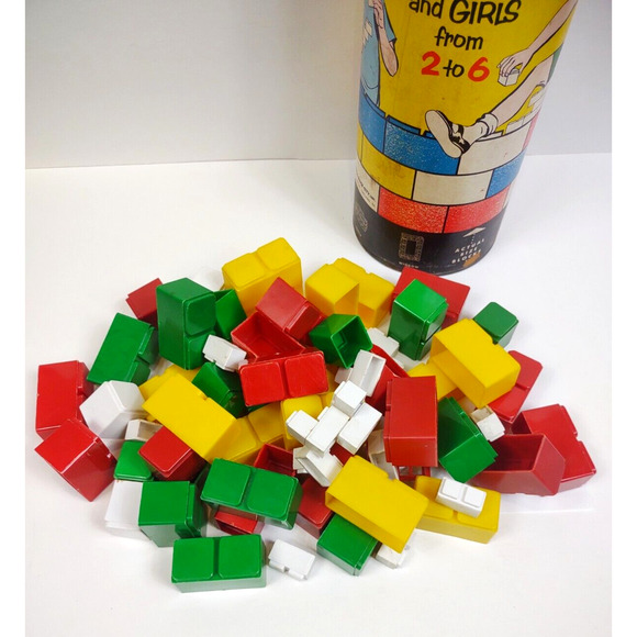 VTG Tri-State Toys Pre-School Plastic Block City Model PS 295 Building Set Toy - Picture 10 of 11